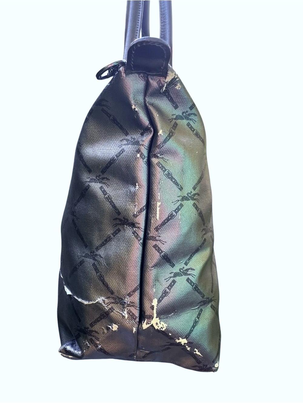 Longchamp Metallic Le Pliage Tote - Limited Edition Distressed - Picture 7 of 12